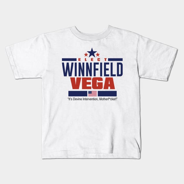 Winnfield Vega 2024 Kids T-Shirt by MindsparkCreative